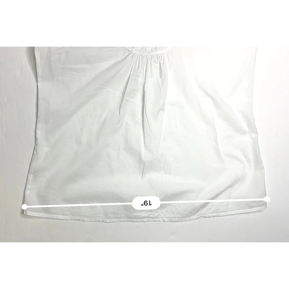 Tory Burch White Cotton Pom Pom Blouse 4 Whimsigoth Soft Girl Designer $325